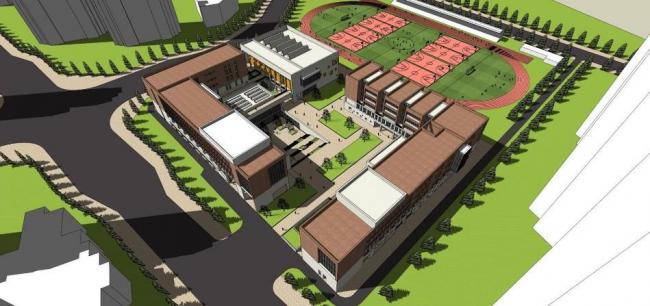Modern Multi-Story Primary and Secondary School Buildings | SketchUp School Model