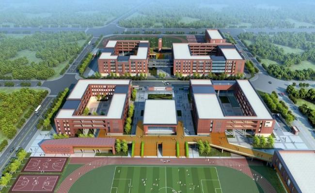 Modern Multi-Story Primary and Secondary School Building Model in SketchUp