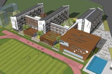 SketchUp School Model: Multi-Story Primary and Secondary Educational Building in Modern Chinese Style-BIM WORLD