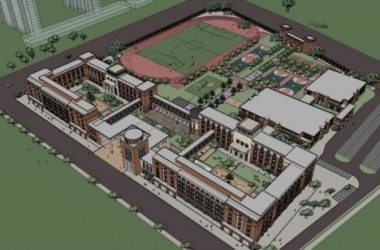 Multi-Story Primary and Secondary School Model | Teaching Building in New Chinese Architectural Style-BIM WORLD