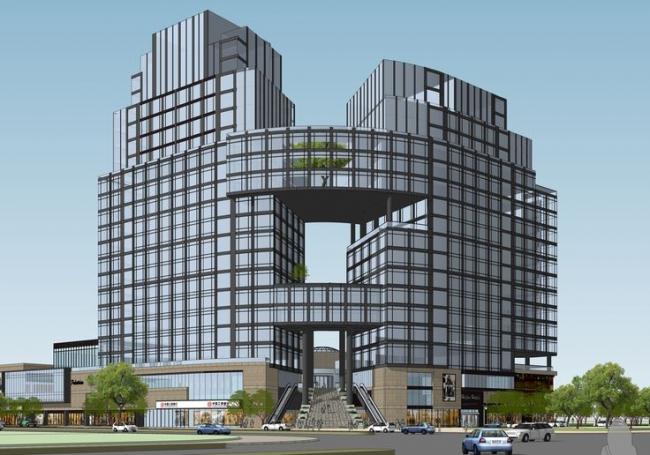 SketchUp Office Model | Modern High-Rise Commercial Building with Multi-Story Design