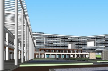 Modern Multi-Story Resort Hotel Model in SketchUp-BIM WORLD