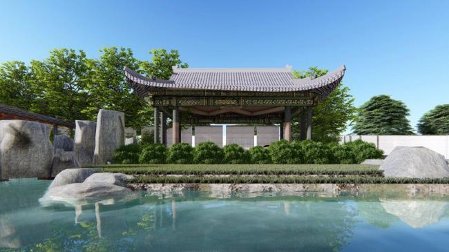 SketchUp Business Model: Multi-Story Leisure Club with Modern Chinese Architectural Style