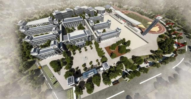 Multi-Story Manchu-Style School Model | Primary & Secondary Educational Building in SketchUp