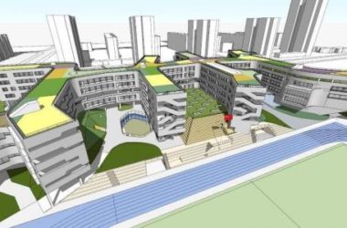 Modern Multi-Story Primary and Secondary School Buildings | SketchUp School Model-BIM WORLD