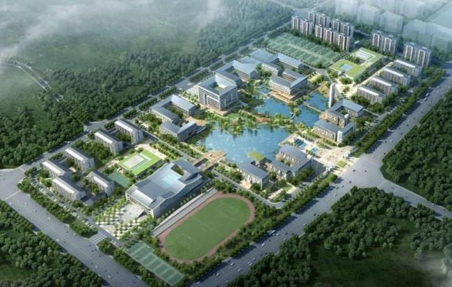 Huizhou Multi-Story Primary and Secondary School Model | Chinese-Style Educational Architecture in SketchUp