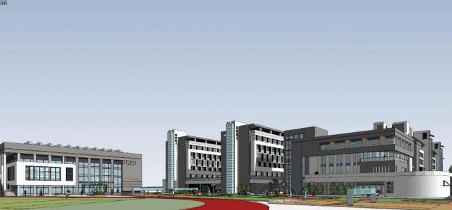 Modern Multi-Story Primary and Secondary School Models in SketchUp