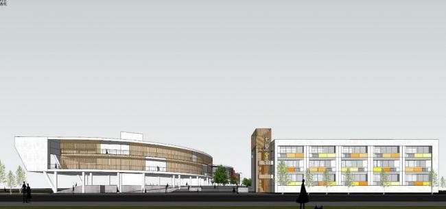 Modern Multi-Story Primary and Secondary School Designs in SketchUp