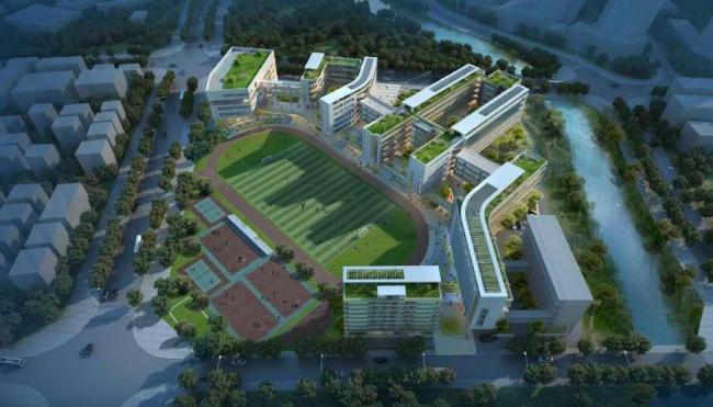 Modern Multi-Story Primary and Secondary School Buildings | SketchUp School Model