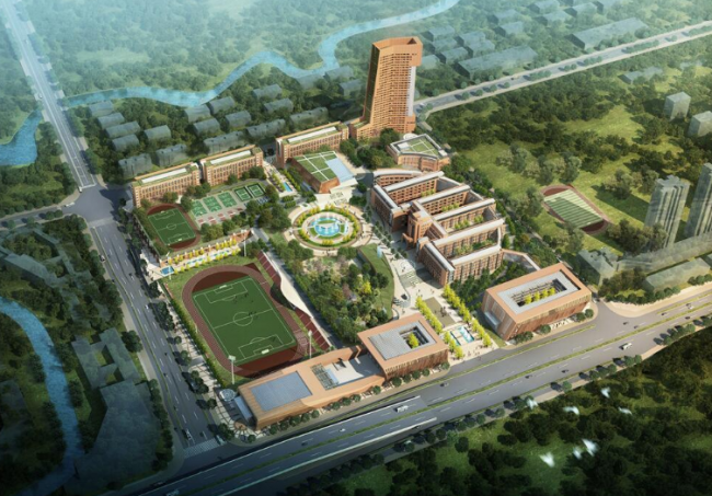 Modern Multi-Story High School Design | Educational Architecture in SketchUp