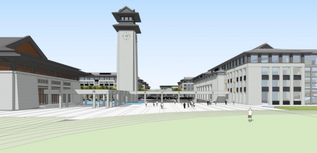 Multi-Story Middle School Design | Educational Architecture with Chinese Style in SketchUp