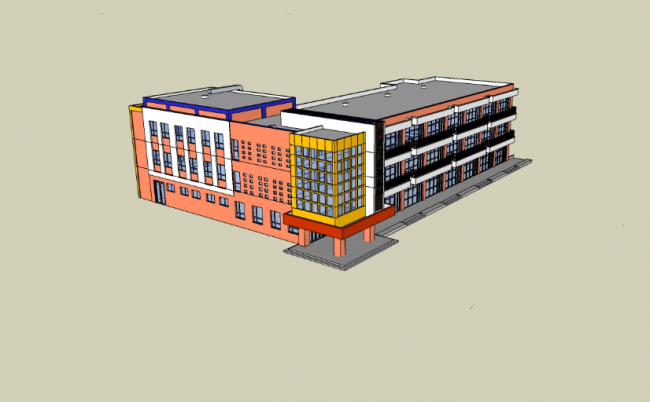 Modern Multi-Story Kindergarten School Model | Educational Architecture in SketchUp