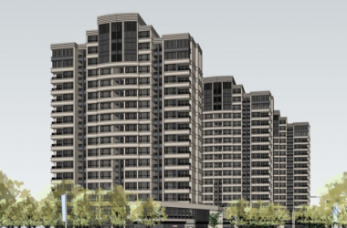 Modern High-Rise Residential Building with Ground Floor Commercial Space | SketchUp Model-BIM WORLD