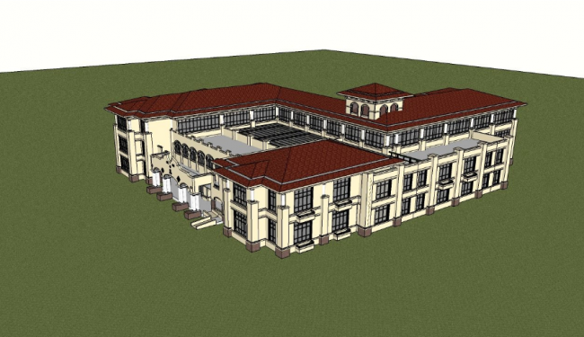 Multi-Story European Classical Kindergarten Model | Educational Architecture in SketchUp