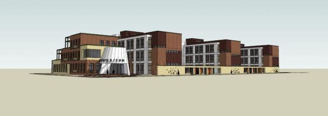 Modern Multi-Story Kindergarten School Model | Educational Architecture in SketchUp
