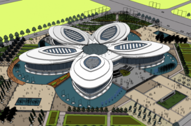 Modern Multi-Story Dangshan County Cultural Activity Center | SketchUp Architectural Model-BIM WORLD