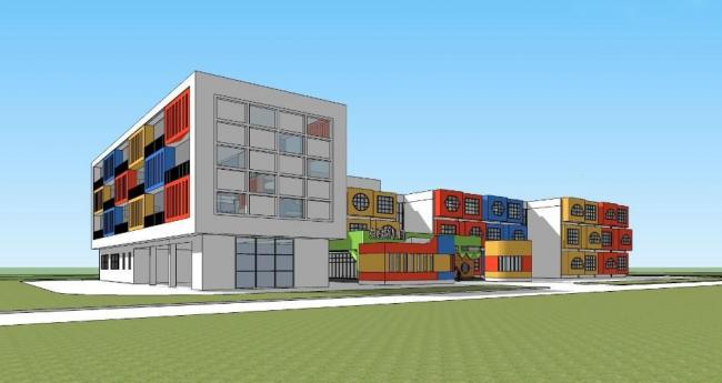 Modern Multi-Story Kindergarten Design | SketchUp School Model for Educational Architecture