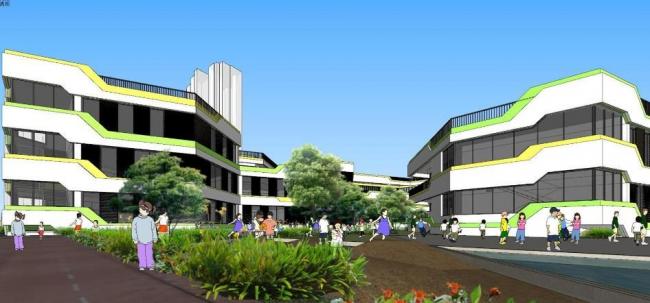 Modern Multi-Story Kindergarten Design | Educational Architecture in SketchUp