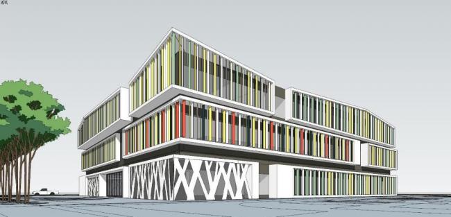 Modern Multi-Story Kindergarten: Educational Architecture in SketchUp