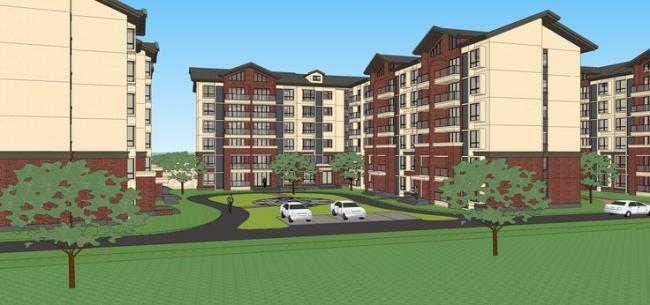 SketchUp Multi-Story Residential Community: European-Style Architecture and Landscape Design