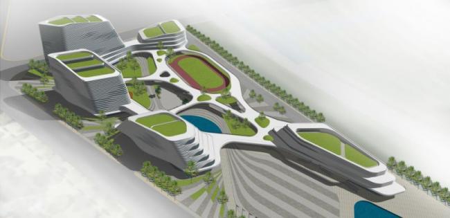 Modern Multi-Story Commercial Complex Designed in SketchUp