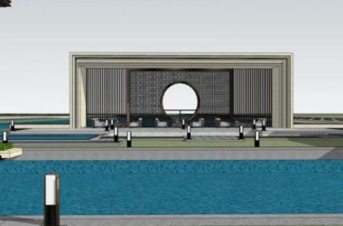 SketchUp Business Model: Multi-Story Clubhouse and Commercial Building in Chinese Style-BIM WORLD