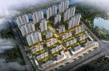 Modern High-Rise Residential Community with Ground Floor Commercial Spaces in SketchUp-BIM WORLD