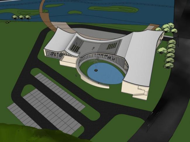 SketchUp Business Model: Modern Multi-Story Commercial Sales Office Design