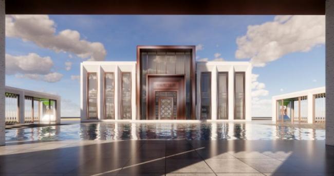 SketchUp Business Model: Modern Multi-Story Commercial Sales Office Design