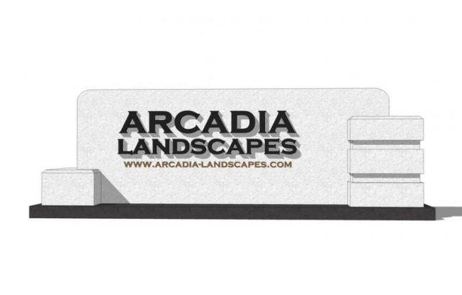 Modern Logo Wall Design with SketchUp Material Components