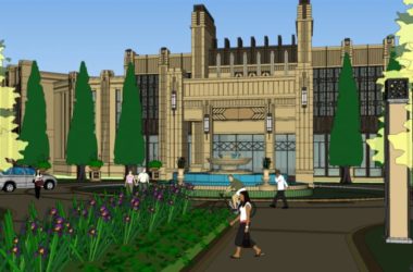 SketchUp Landscape Model: Classical Entrance of China Resources Central Park Demonstration Area-BIM WORLD