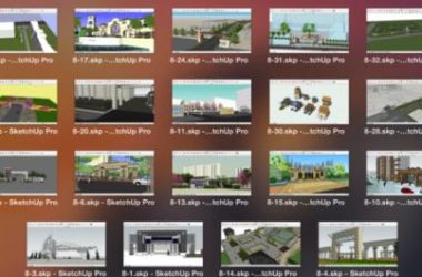 SketchUp Material Library: 200 Community-Submitted Gate Models and Components-BIM WORLD