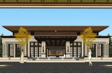 SketchUp Business Model: Multi-Story Commercial Club with Modern Chinese Design-BIM WORLD