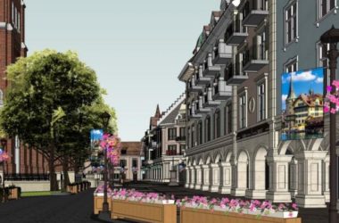 SketchUp Business Model: Multi-Story European Classical Commercial Street Design-BIM WORLD