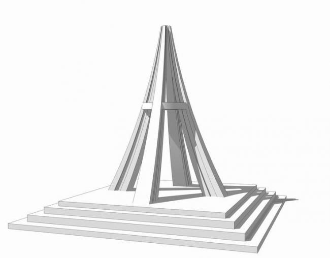 Material Components for Meihekou City Railway Station Sculpture in SketchUp