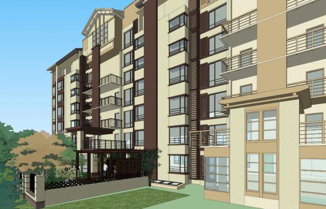 SketchUp Residential Model | Japanese-Inspired Dry Mountain and Water Courtyard Landscape with Multi-Story Housing