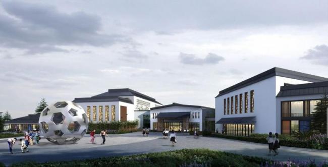 SketchUp Residential Model: Multi-Story Dormitory with Traditional Chinese Architecture