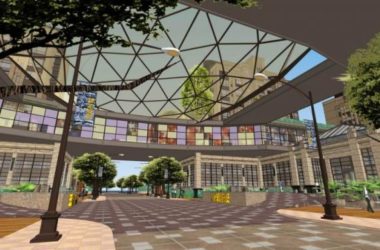 SketchUp Landscape Design: Neoclassical Commercial Street Model-BIM WORLD