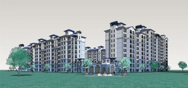 SketchUp Residential Models: Small and High-Rise Communities Featuring Spanish Mediterranean Style