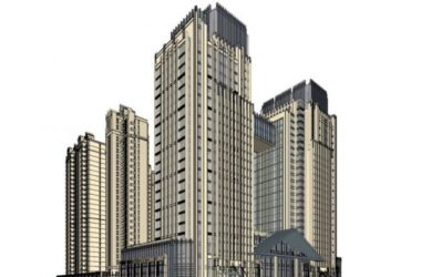 SketchUp Complex Model: High-Rise Residential & Mixed-Use Development in Art Deco and Classical Styles-BIM WORLD