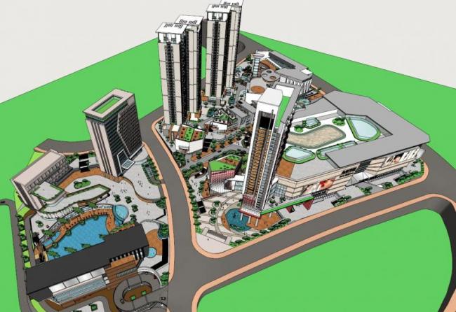SketchUp Complex Models: High-Rise Residential, Office Towers, Commercial Streets & Modern Designs