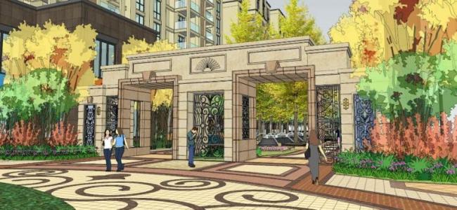 SketchUp Landscape Design | Classical Residential Entrance Model