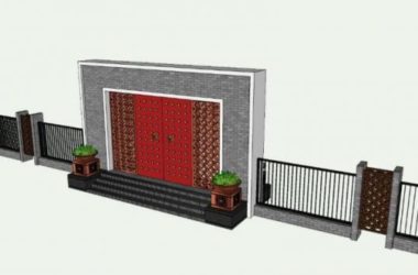 SketchUp Materials for Chinese-Style Landscape Walls, Gates, and Architectural Elements-BIM WORLD