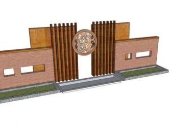SketchUp Materials for Chinese-Style Landscape Walls, Gates, and Shadow Wall Components-BIM WORLD