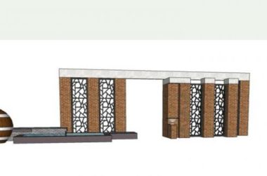 SketchUp Material Models: Chinese-Style Landscape Walls, Gates, Pools, and Components-BIM WORLD