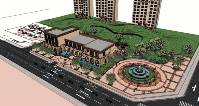 European Classical Style Landscape Model for Sales Department | SketchUp Design