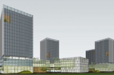 Modern High-Rise Office Building SketchUp Model-BIM WORLD