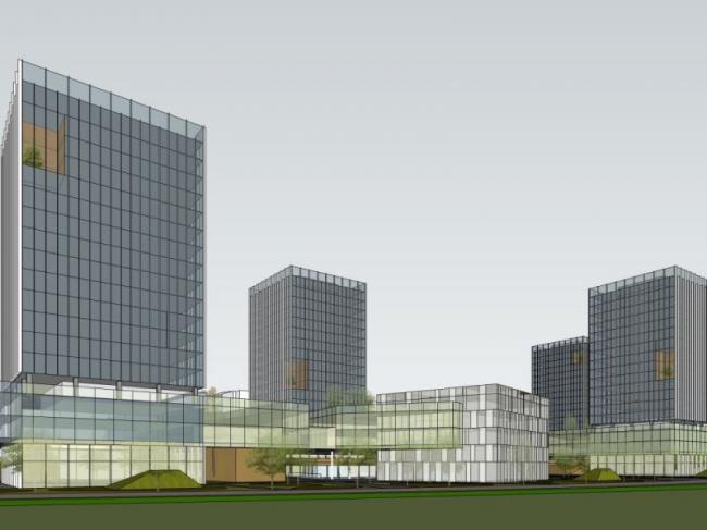 Modern High-Rise Office Building SketchUp Model