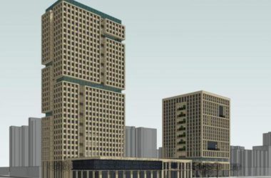 Modern Multi-Story High-Rise Office Building | SketchUp Model-BIM WORLD