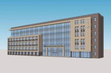 Modern Multi-Story Office Building Model in SketchUp-BIM WORLD